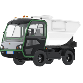 Elektrischer Pritschenwagen mit Müllschütte